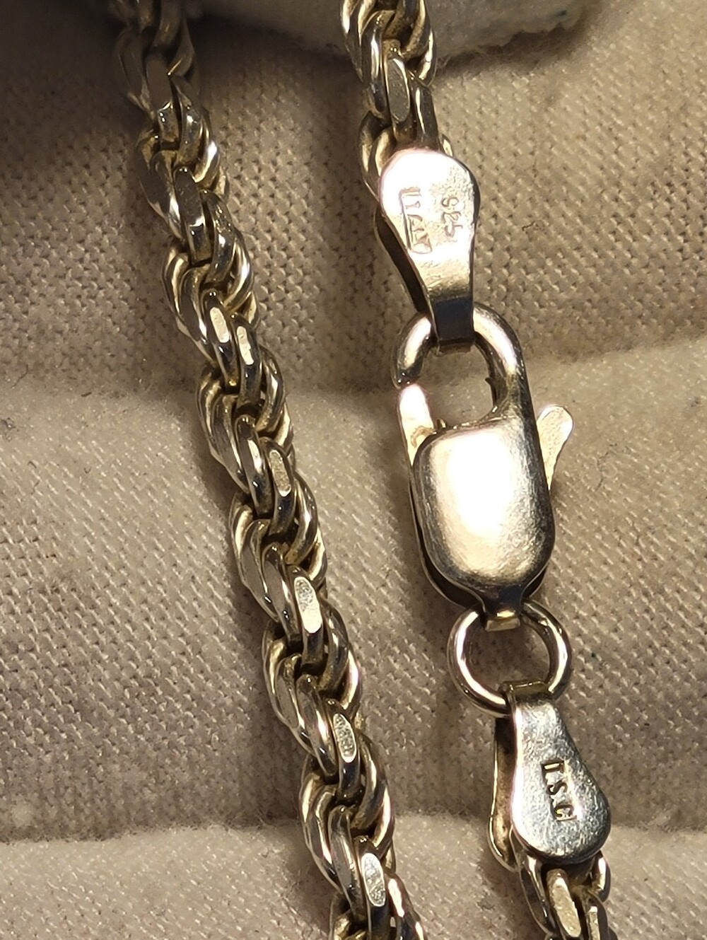 925 Sterling Silver Rope Chain Necklace - 3.5mm - 20 Grams - 24"
